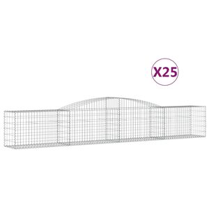 vidaXL Obokane gabion ko&scaron;are 25 kosa 400x50x60/80 cm pocinkano železo