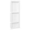 vidaXL Ni&scaron;a za tu&scaron; kabino z 3 predelkoma visok sijaj bela 41x99x9 cm