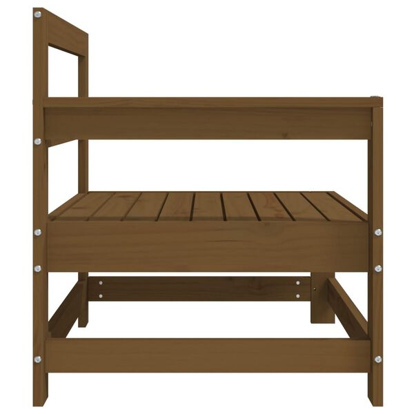 vidaXL Kotni kavč medeno rjav trden borov les