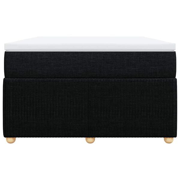 vidaXL Box spring postelja z vzmetnico črn 120x200 cm blago
