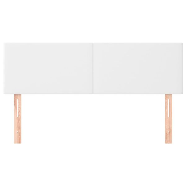 vidaXL Posteljno vzglavje 2 kosa belo 72x5x78/88 cm umetno usnje