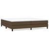 vidaXL Posteljni okvir z vzmetmi temno rjav 200x200 cm blago