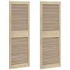 vidaXL Vrata omare z vrati 2 pcs Naravna 49,5 x 2,1 x 140,5 cm