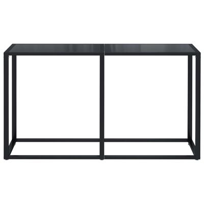 vidaXL Konzolna mizica črna 140x35x75,5 cm kaljeno steklo