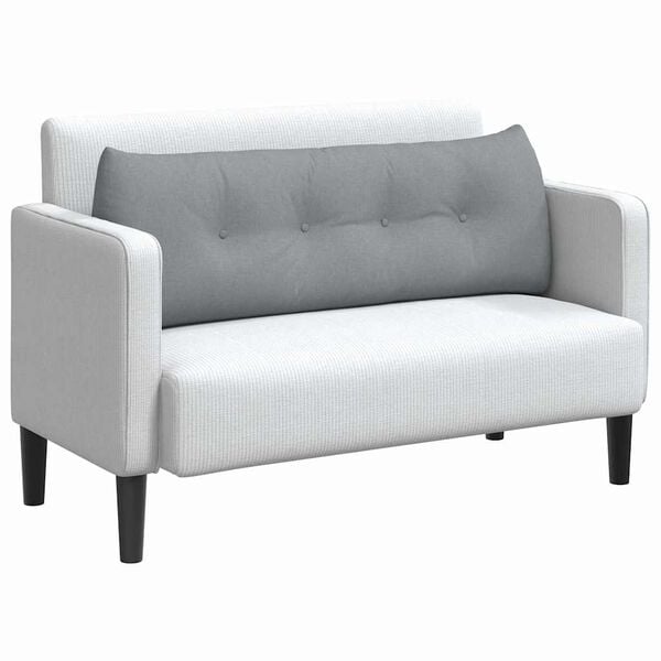 vidaXL Poglavni vzglavnik Svetlo siva 140 x 24 x 50 cm blago