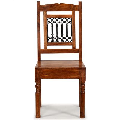 vidaXL Jedilni stoli 2 kosa trden les v barvi medu klasični