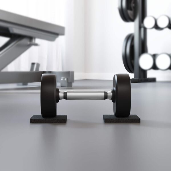 vidaXL Gumijasti podloženec Črna Guma