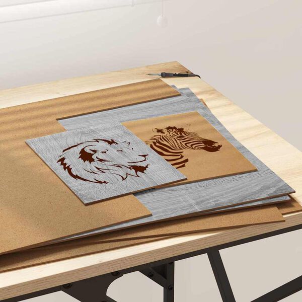 vidaXL Dekorativni paneli 50 pcs Siva Sonoma 40 x 60 x 0.27 cm