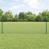 vidaXL Ograja s stebrom Zelena 0,5 x 100 m Jeklo in PVC
