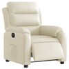 vidaXL Električni naslanjač krem umetno usnje