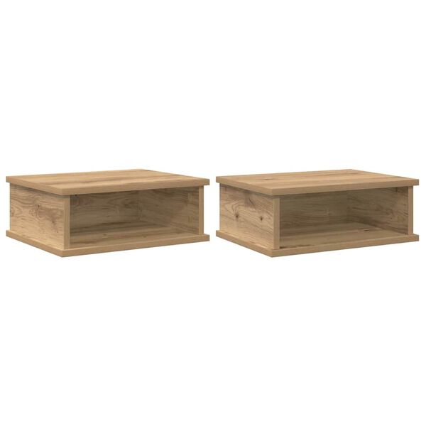 vidaXL Nočna omarica 2 pcs Umetni hrast 40 x 31 x 15 cm
