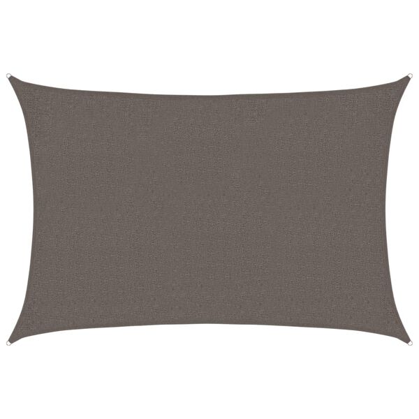 vidaXL Senčno jadro 160 g/m² antracitno 2x3 m HDPE