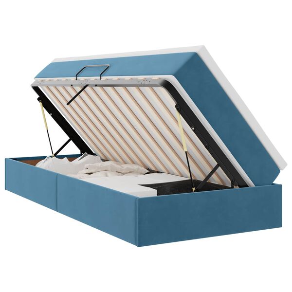 vidaXL Postelja z dodatnim prostorom za shranjevanje in vzmetnico