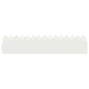 vidaXL Robniki za trato 10 kos 103 x 0,05 x 22 cm Jeklo Bela