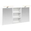 vidaXL Komplet omaric za kopalnico 3 kos Bela 126 x 16 x 62,5 cm