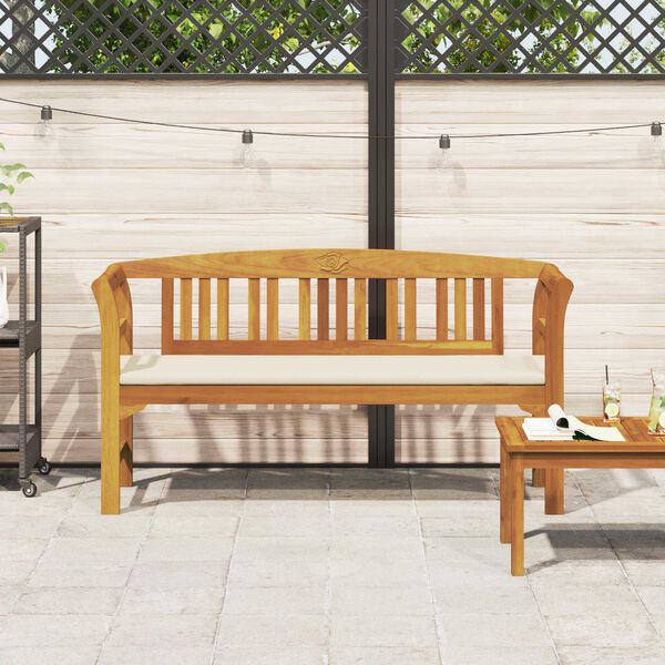 vidaXL Klop s rozami Naravna 157 x 46 x 82,5 cm Masiven les akacije