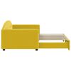 vidaXL Izvlečna dnevna postelja rumena 90x200 cm žamet