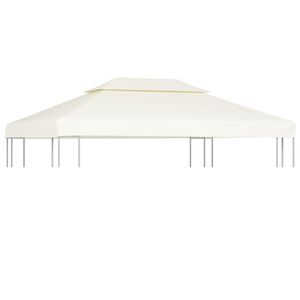 vidaXL Nadomestna streha za paviljon 310 g/m&sup2; kremno bela 3x4 m