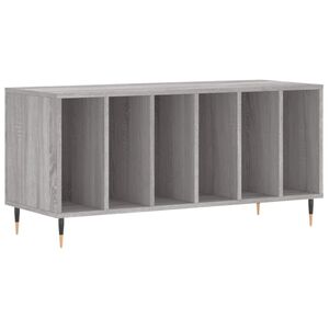 vidaXL Omarica za gramofonske plo&scaron;če siva sonoma 100x38x48 cm inž. les