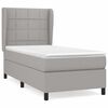vidaXL Box spring postelja z vzmetnico svetlo siva 80x200 cm blago