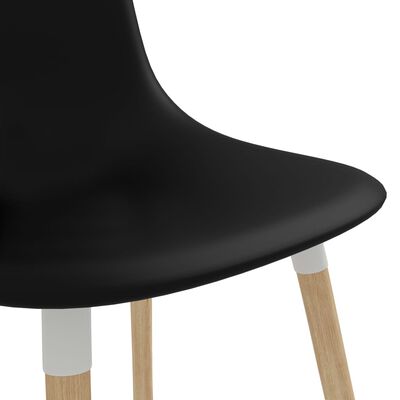 vidaXL Jedilni stoli 2 kosa črna plastika