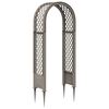 vidaXL Rožni lok s konicami Siva 97 x 43 x 218 cm PP