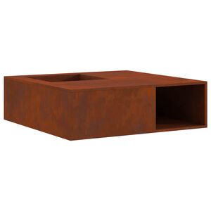 vidaXL Ogenj Rjav 100 x 100 x 30 cm Vremensko odporno jeklo
