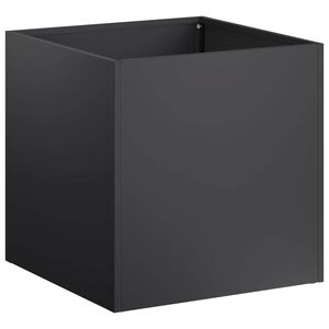 vidaXL Vrtni lonček Črna 35 x 35 x 35 cm Mlinjeni jeklo