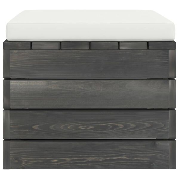 vidaXL Vrtni tabure iz palet z blazino borovina