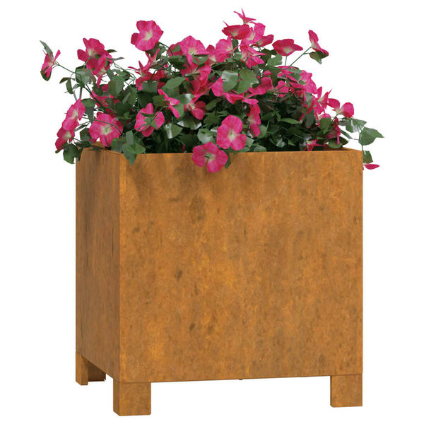 vidaXL Cvetlično korito z nogami zarjavelo 30x30x30 cm corten jeklo