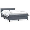 vidaXL Box spring posteljni z vzmetnico temno siv 160x210 cm žamet