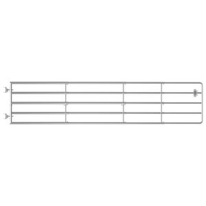 vidaXL Vrata za pa&scaron;no ograjo s 5 prečkami (150-400)x90 cm srebrna