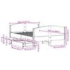 vidaXL Posteljni okvir brez vzmetnice bel 140x190 cm trdna borovina