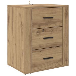 vidaXL Nočna omarica Umetni hrast 35 x 50 x 60 cm Inženirski les