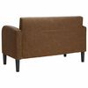 vidaXL Loveseat kavč rjava 110 cm umetno usnje