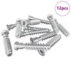 vidaXL &Scaron;efasta vijak 12 pcs srebrna M7 x 40 mm Jeklo