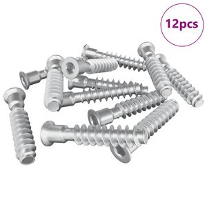 vidaXL &Scaron;efasta vijak 12 pcs srebrna M7 x 40 mm Jeklo