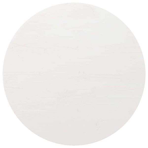 vidaXL Mizna plo&scaron;ča bela &Oslash;80x2,5 cm trdna borovina