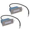 vidaXL 2 LED vgradni svetilki za stopnice 44x111x56 mm