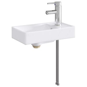 vidaXL Umivalnik z me&scaron;alnikom in odtokom Krom 40,5 x 22,5 x 11,5 cm