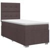 vidaXL Postelja boxspring z vzmetnico Temno rjava 100 x 200 cm Blago