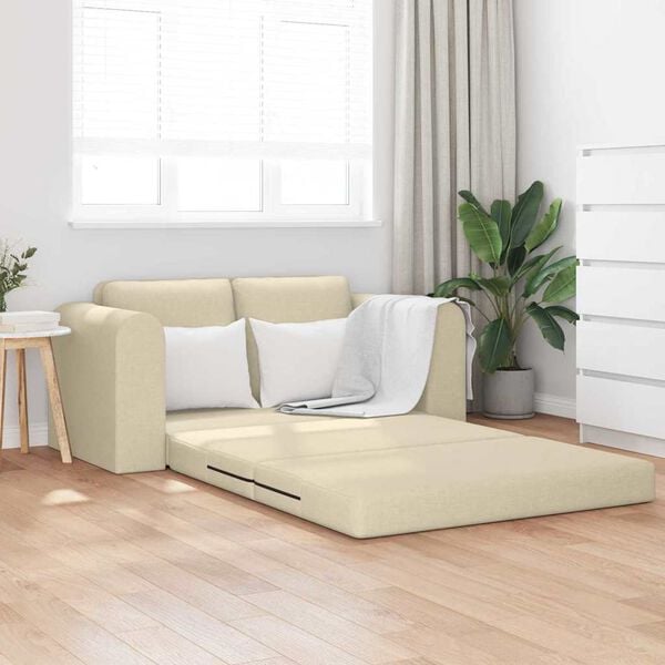 vidaXL Sofa postelja 60cm krema blago