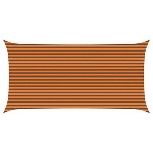 vidaXL Sončno platno Oranžna in Rjava 6 x 3 m 100% poliester Oxford