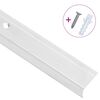 vidaXL Obroba za stopnice L-oblike 5 kosov aluminij 90 cm srebrna