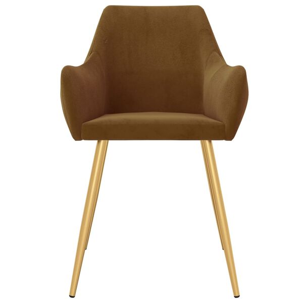 vidaXL Jedilni stoli 4 kosi rjav žamet