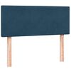 vidaXL Box spring postelja z vzmetnico temno modra 120x210 cm žamet