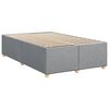 vidaXL Boxspring postelja z vzmetnico svetlo siva 120x190 cm blago