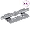 vidaXL Zaponka 12 pcs srebrna 46 x 17 x 1,2 mm Jeklo
