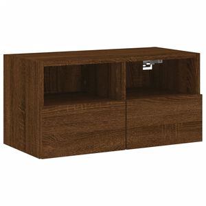 vidaXL Stenska TV omarica rjavi hrast 60x30x30 cm inženirski les