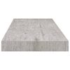 vidaXL Stenska polica betonsko siva 60x23,5x3,8 cm MDF